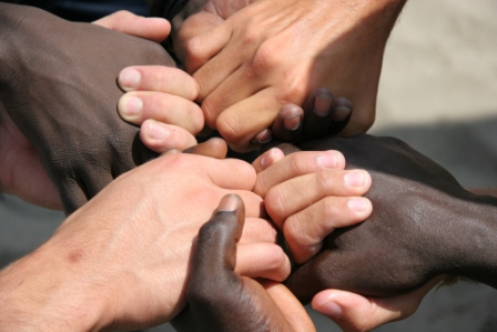 Acceptance hand holding